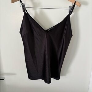 Zara Black Fitted Backless Camisole